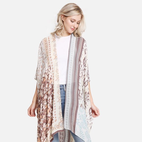 P/S Floral ·Kimono·Wrap·Swimsuit Cover·Bikini Cover up·In/Out Door·ComfyLuxe - Picture 2 of 3